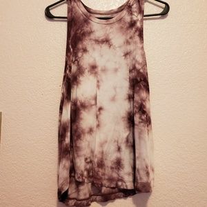 American Eagle maroon tie dye tank top